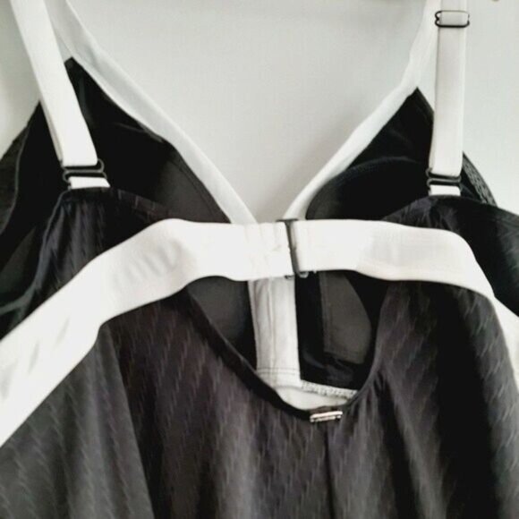 KRISTA - NWOT One Piece Swimsuit Colorblock B&W Sz 24 W D - Picture 10 of 12